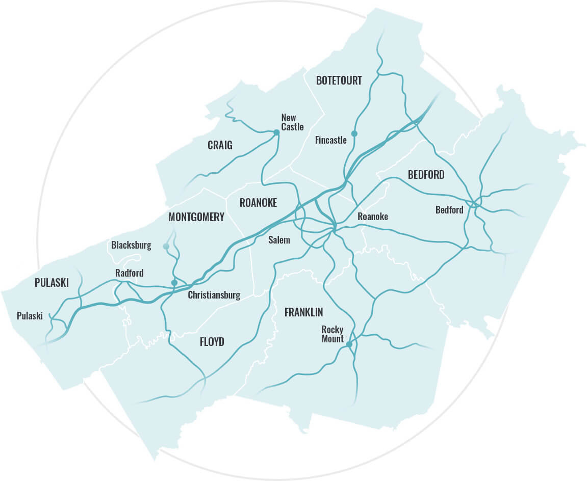 Roanoke & Surrounding Areas